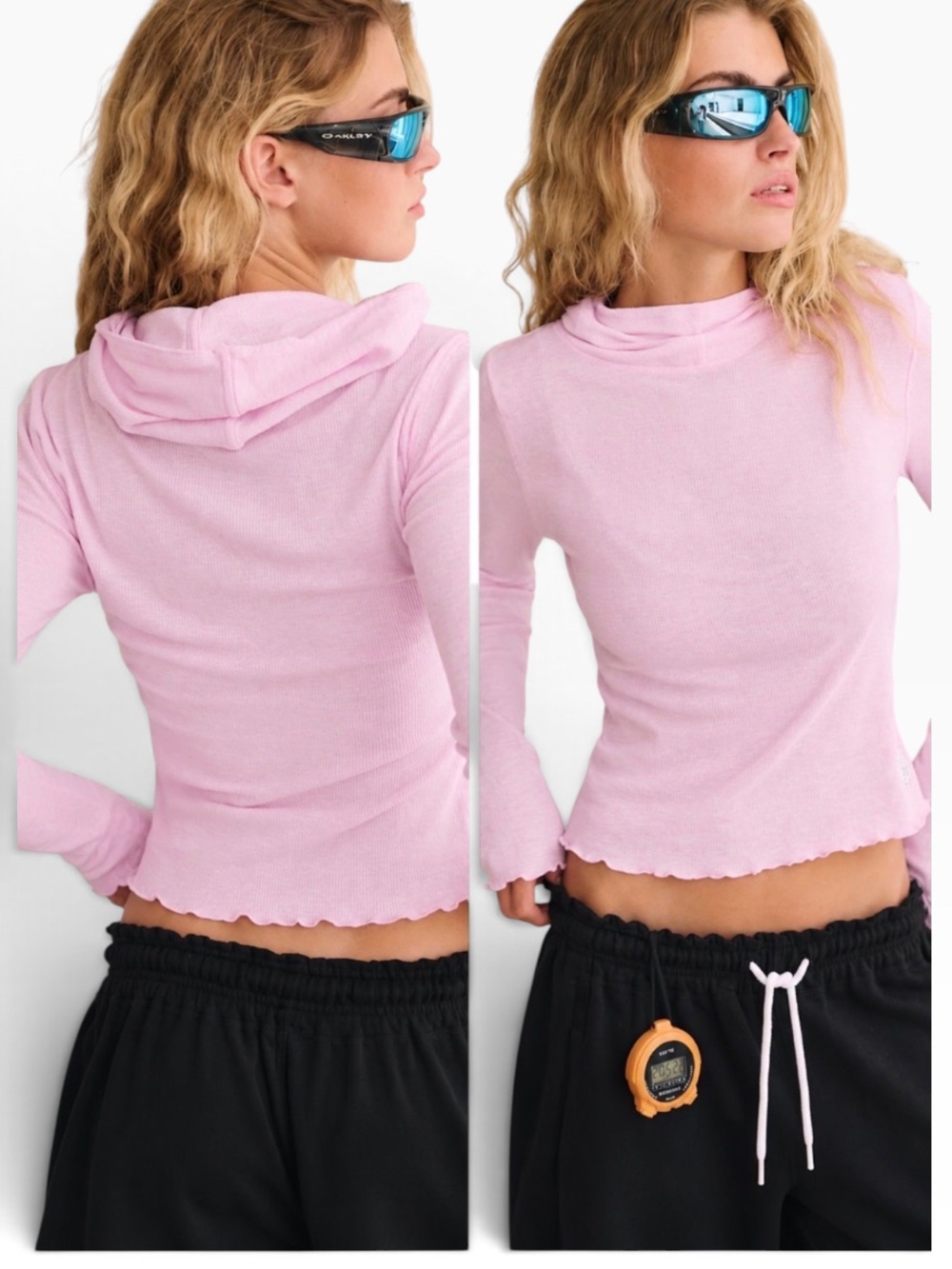 FP Movement Breathe Easy Layer Powder Pink Hooded Top